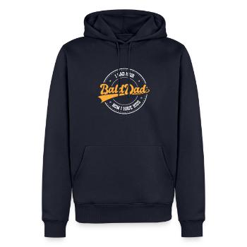 Being Bald Bald Guy With A Beard Bald Dad - Men’s Premium Organic Hoodie - navy - Front - Nico (187cm)