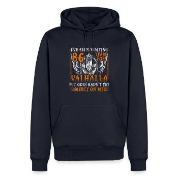 86 ans d’attente pour le 86e anniversaire du Valhalla - Sweat à capuche Premium bio Homme - bleu marine - Devant - Nico (187cm)