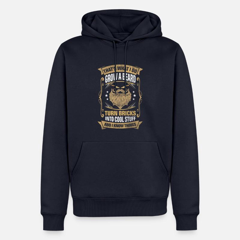 Bricks Into Cool Things Bricklayer - Männer Premium Bio Hoodie - Navy