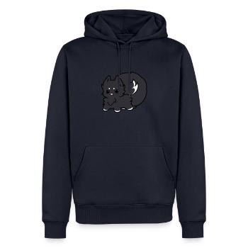 Niedlich Hund Schwarz Weiß - Männer Premium Bio Hoodie - Navy - Vorne - Nico (187cm)
