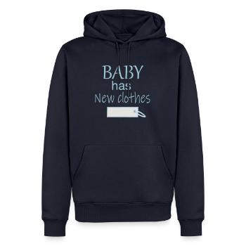 Bébé a de nouveaux vêtements - Sweat à capuche Premium bio Homme - bleu marine - Devant - Nico (187cm)