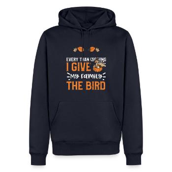 Every Thanksgiving I Give My Fam... - Men’s Premium Organic Hoodie - navy - Front - Nico (187cm)