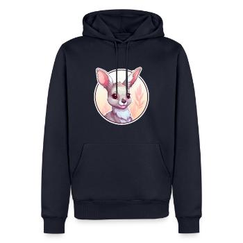 Känguru - Männer Premium Bio Hoodie - Navy - Vorne - Nico (187cm)