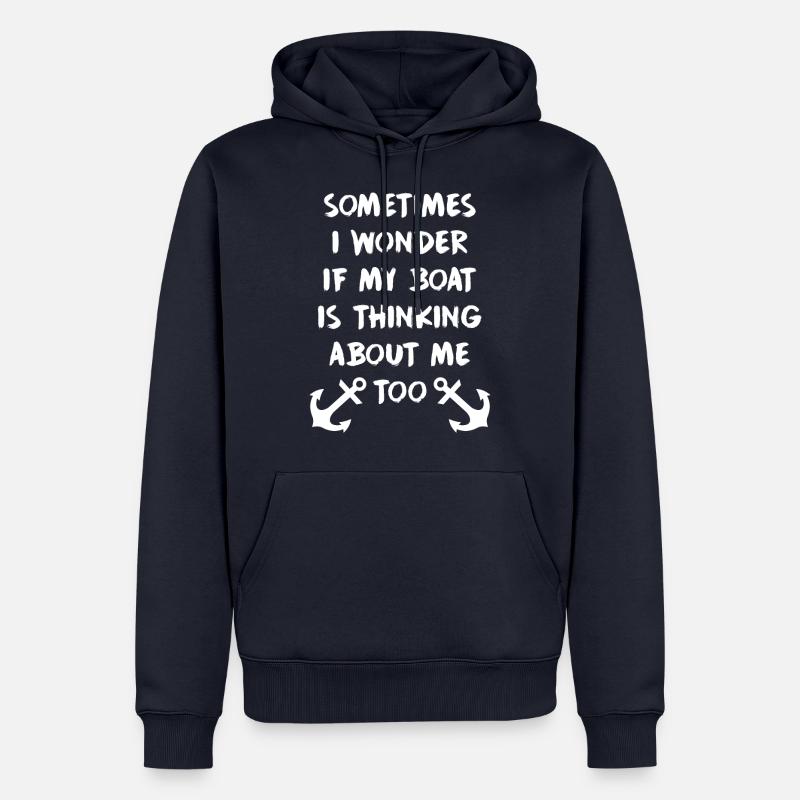 Boot Liebe - Männer Premium Bio Hoodie - Navy