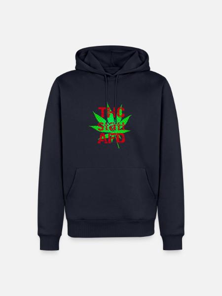 THC Statt AFD Cannabis - Männer Premium Bio Hoodie - Navy