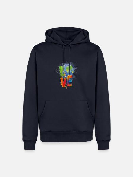 I love my planet! - Männer Premium Bio Hoodie - Navy