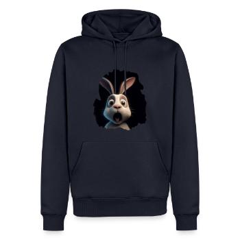 Terrified Rabbit - Men’s Premium Organic Hoodie - navy - Front - Nico (187cm)