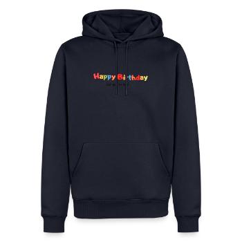 Bon anniversaire - Sweat à capuche Premium bio Homme - bleu marine - Devant - Nico (187cm)