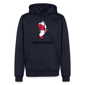 Groenland - Sweat à capuche Premium bio Homme - bleu marine - Devant - Nico (187cm)