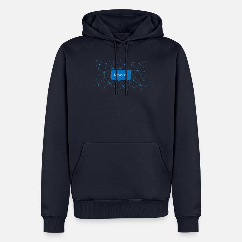Networker - Männer Premium Bio Hoodie - Navy
