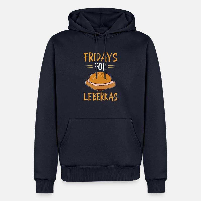 lustiger Leberkas Spruch Fleischkäse - Männer Premium Bio Hoodie - Navy