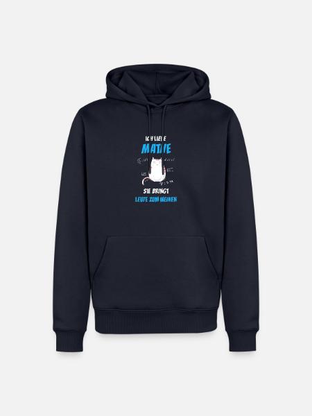 Mathe Katze Mathematik Kater Geschenkidee - Männer Premium Bio Hoodie - Navy