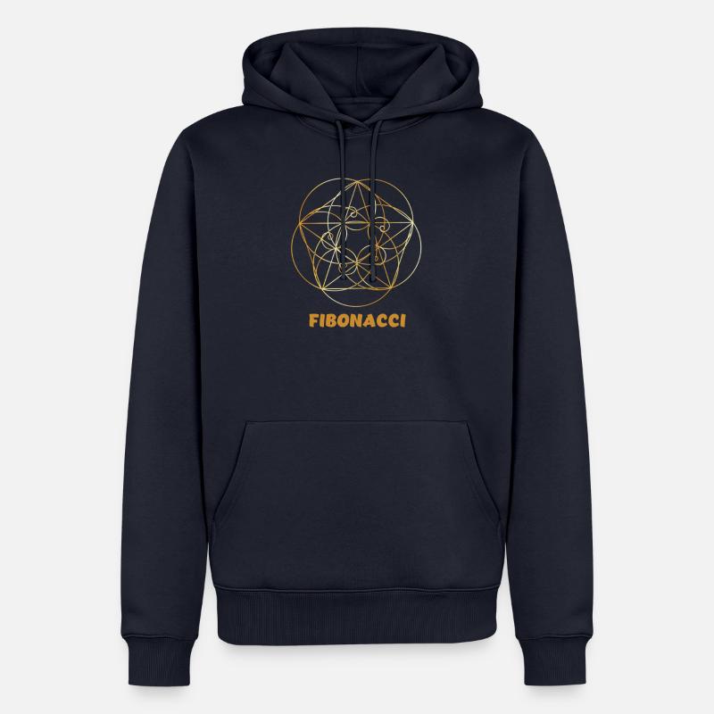 Leonardo Fibonacci Mathematician Math Series Sequence - Men’s Premium Organic Hoodie - navy