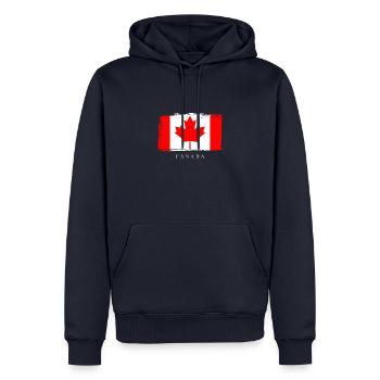 Canada Kanada - Männer Premium Bio Hoodie - Navy - Vorne - Nico (187cm)