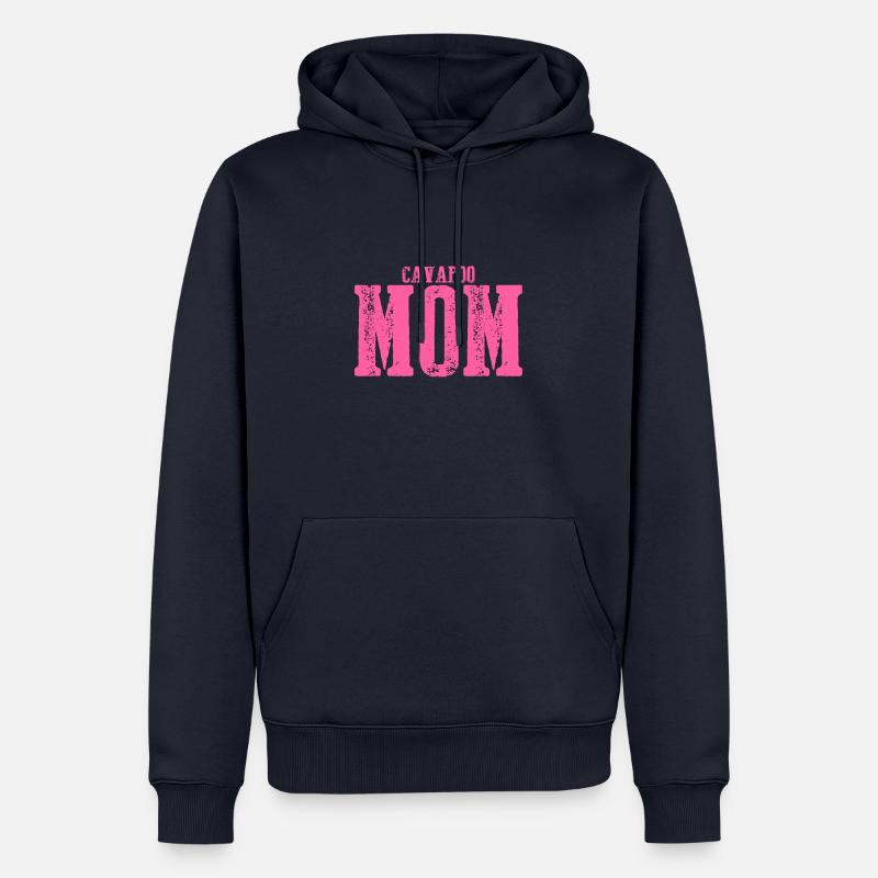 Cavapoo maman Chien - Sweat à capuche Premium bio Homme - bleu marine