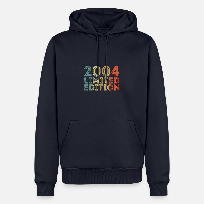 2004 Édition Limitée Anniversaire - Sweat à capuche Premium bio Homme - bleu marine