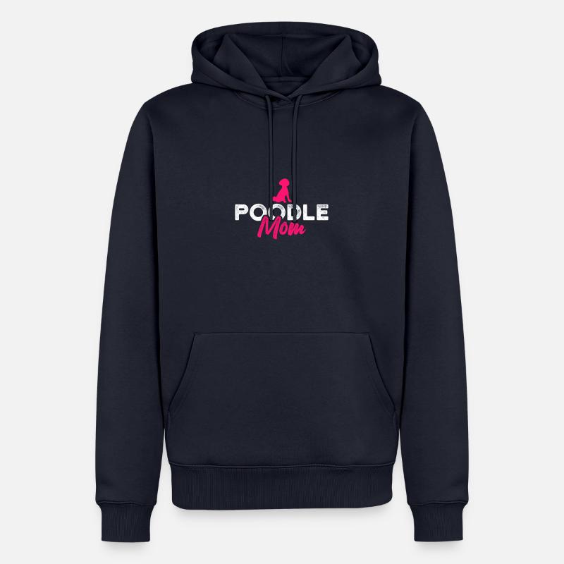 Maman caniche - Sweat à capuche Premium bio Homme - bleu marine