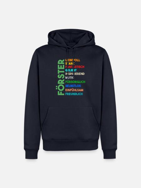 Waldarbeiter Holzfäller Waldarbeit Förster - Männer Premium Bio Hoodie - Navy