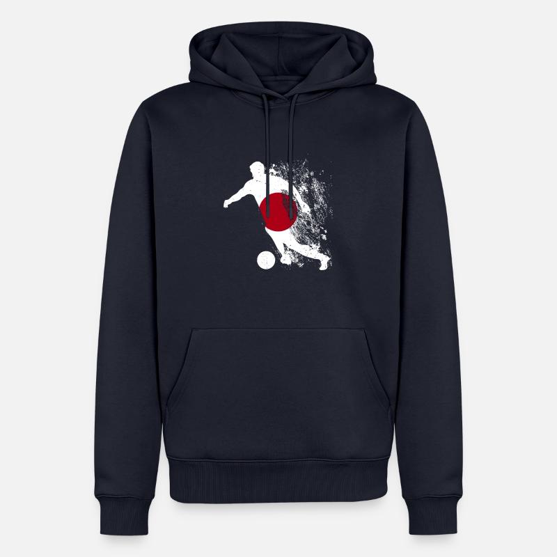Équipe nationale du Japon - Sweat à capuche Premium bio Homme - bleu marine