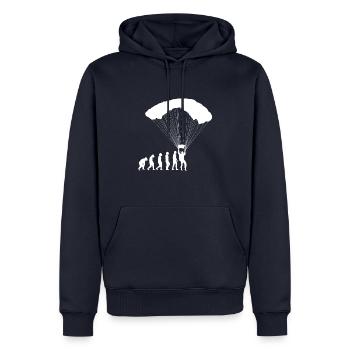 Paragleiter Gleitschirmfliegen Paragliding - Männer Premium Bio Hoodie - Navy - Vorne - Nico (187cm)