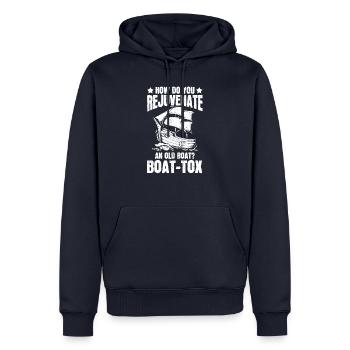 Voilier à voile drôle - Sweat à capuche Premium bio Homme - bleu marine - Devant - Nico (187cm)