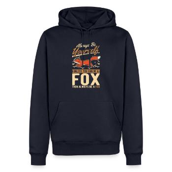 Always be yourself Fox Fuchs - Men’s Premium Organic Hoodie - navy - Front - Nico (187cm)