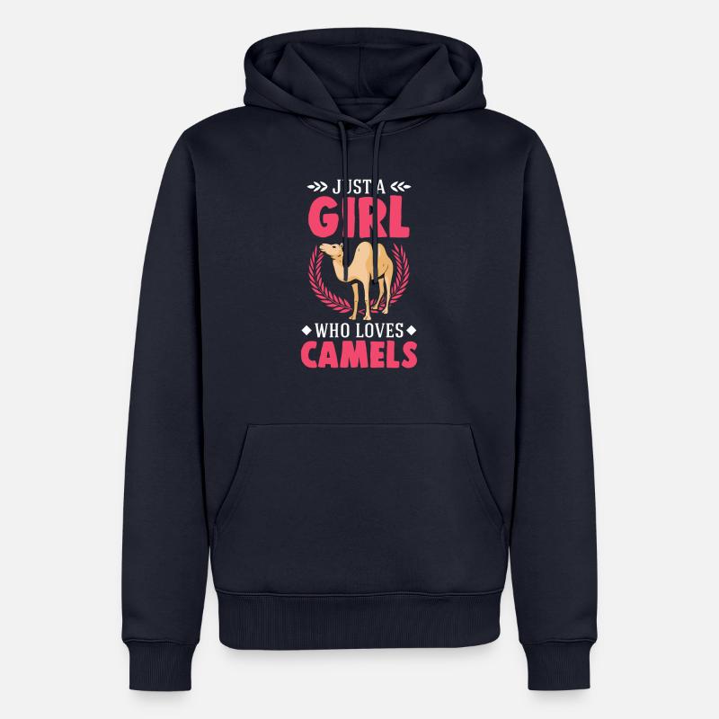 Kamel Mädchen Dromedar Ägypten Großkamel - Männer Premium Bio Hoodie - Navy