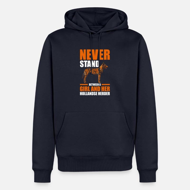 Hollandse Herder Mädchen Holländischer Schäferhund - Männer Premium Bio Hoodie - Navy