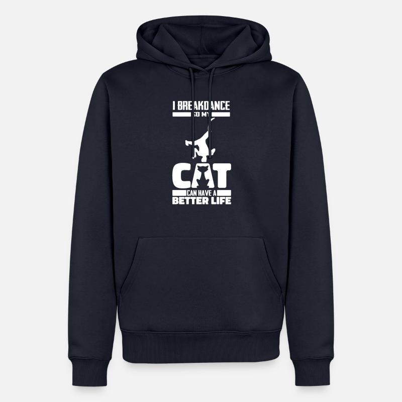 Breakdance Breakdancer Breakdance Chat - Sweat à capuche Premium bio Homme - bleu marine