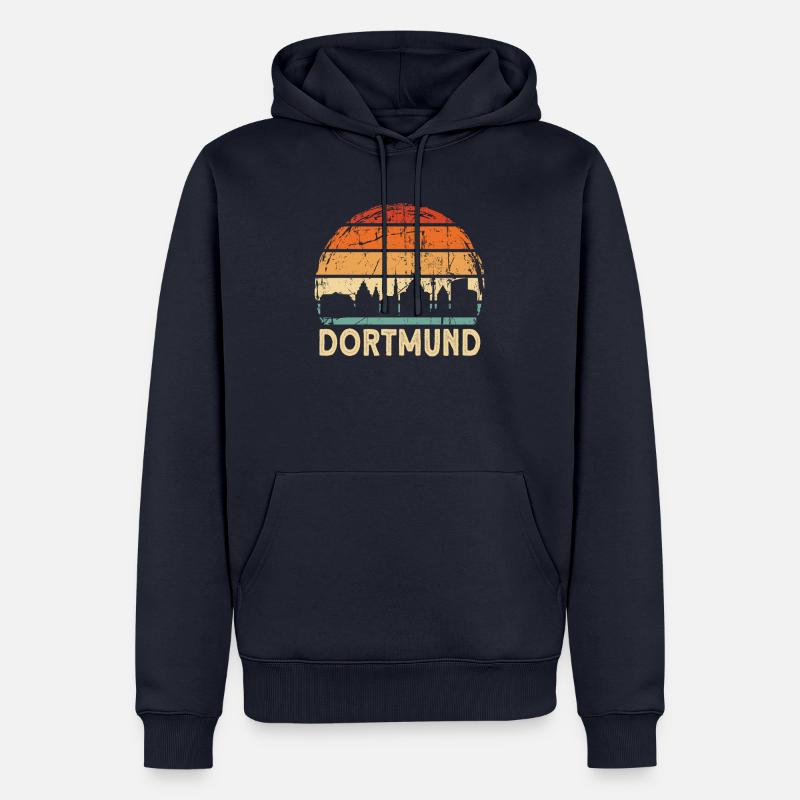 Dortmund - Sweat à capuche Premium bio Homme - bleu marine