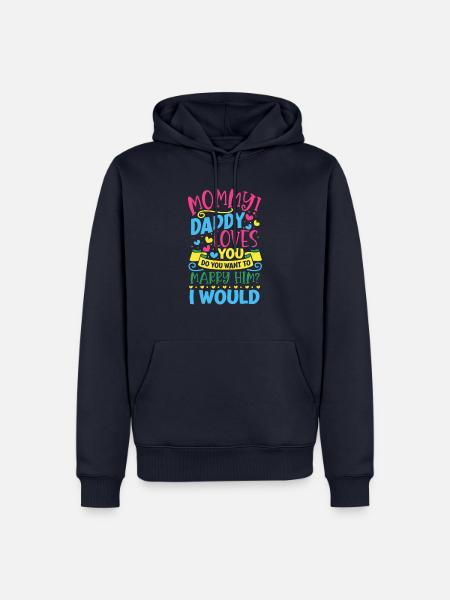 Mama willst du Papa heiraten - Männer Premium Bio Hoodie - Navy