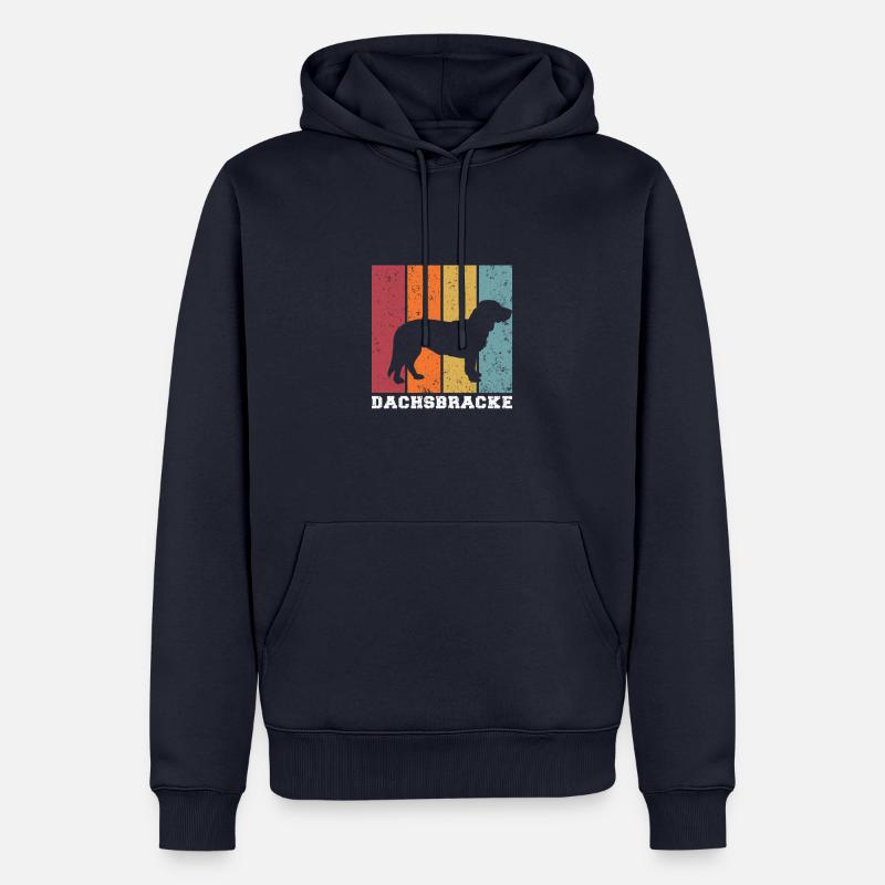 Dachsbracke - Sweat à capuche Premium bio Homme - bleu marine