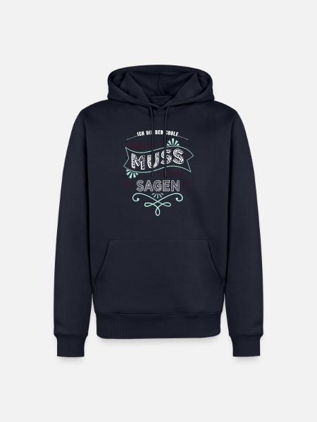 elternschaft humor onkel geschenk - Männer Premium Bio Hoodie - Navy