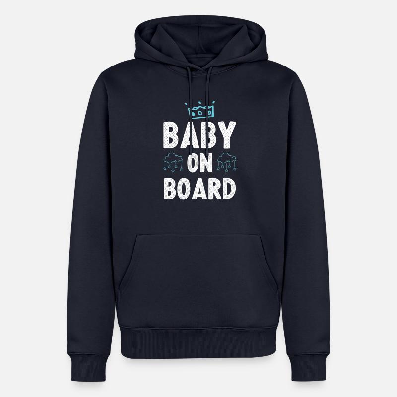 Bébé à bord - Sweat à capuche Premium bio Homme - bleu marine