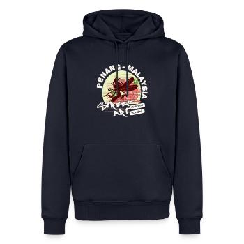 Mücke Graffiti - Männer Premium Bio Hoodie - Navy - Vorne - Nico (187cm)