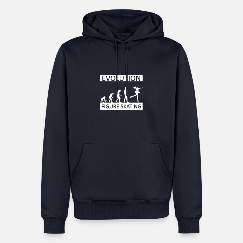 Evolution Patinage artistique Eiskunstlaufen Hobby - Sweat à capuche Premium bio Homme - bleu marine