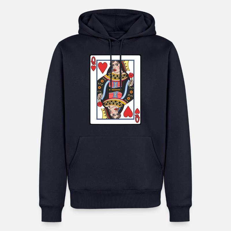 Dame de Cœur - Sweat à capuche Premium bio Homme - bleu marine