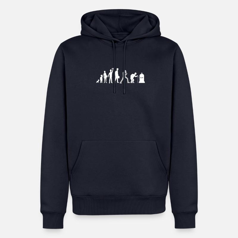 rock Evolution - Sweat à capuche Premium bio Homme - bleu marine