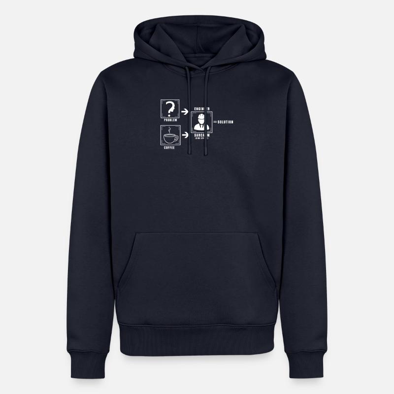 Problem solution coffee - Men’s Premium Organic Hoodie - navy