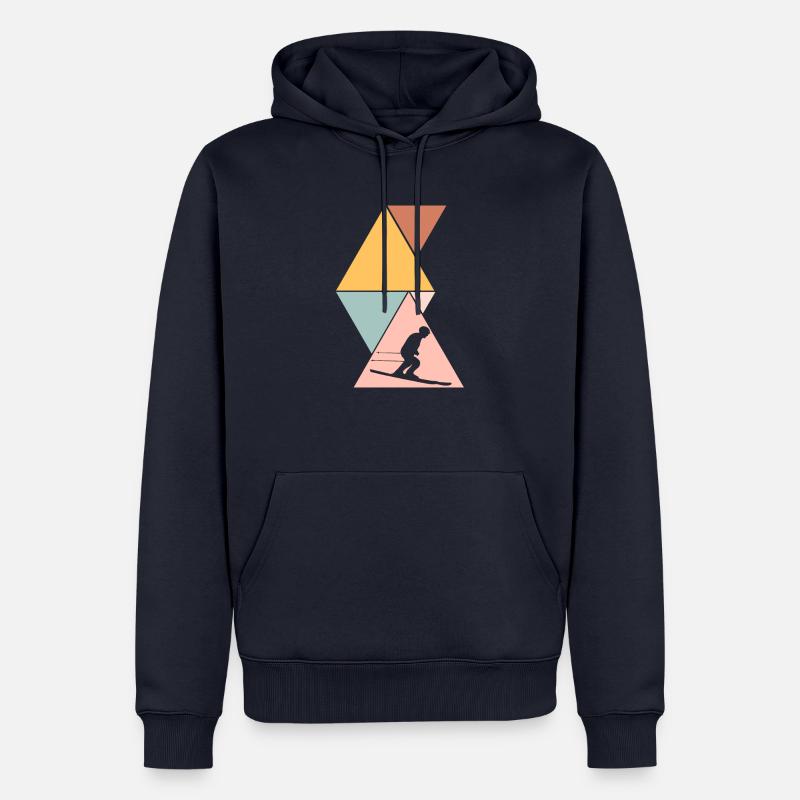 vacances de ski - Sweat à capuche Premium bio Homme - bleu marine