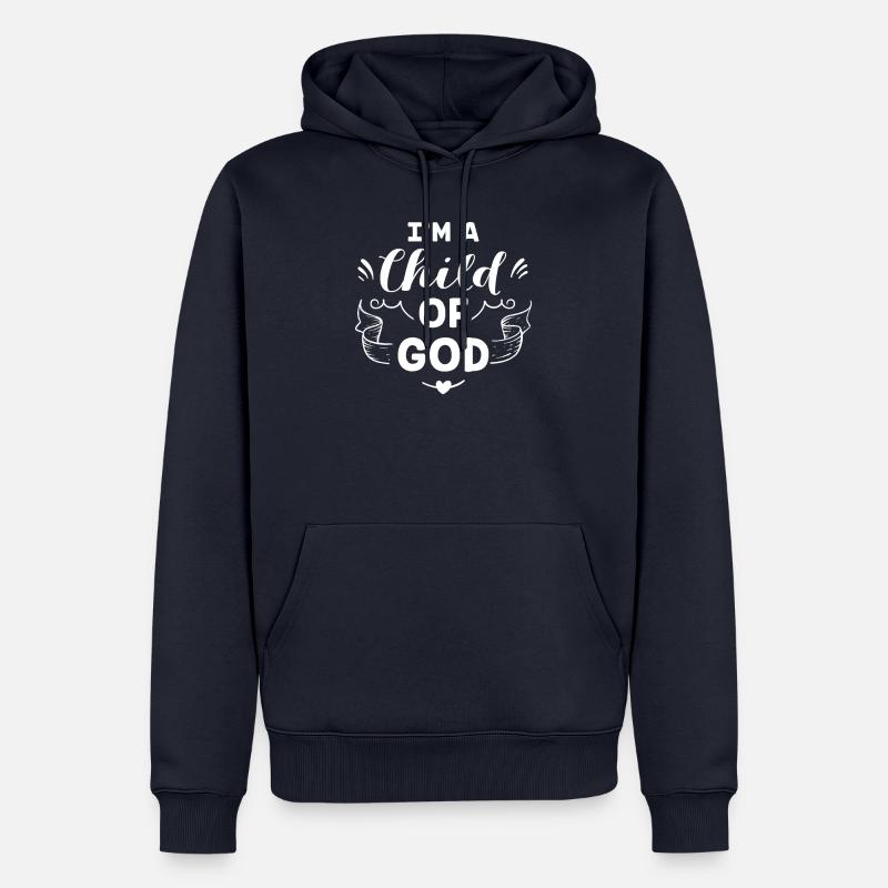 Ich bin ein Kind Gottes - Männer Premium Bio Hoodie - Navy