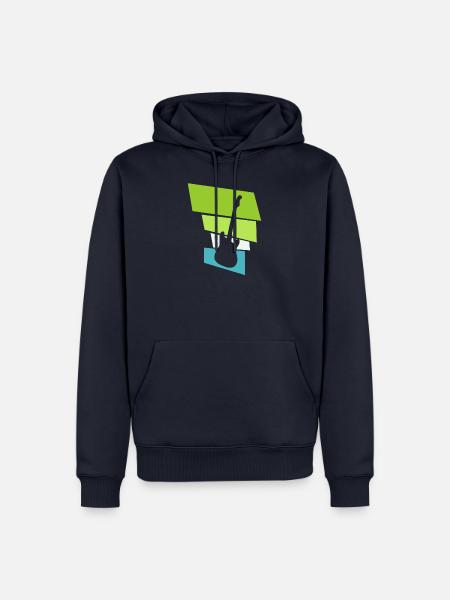E-Bass - Männer Premium Bio Hoodie - Navy