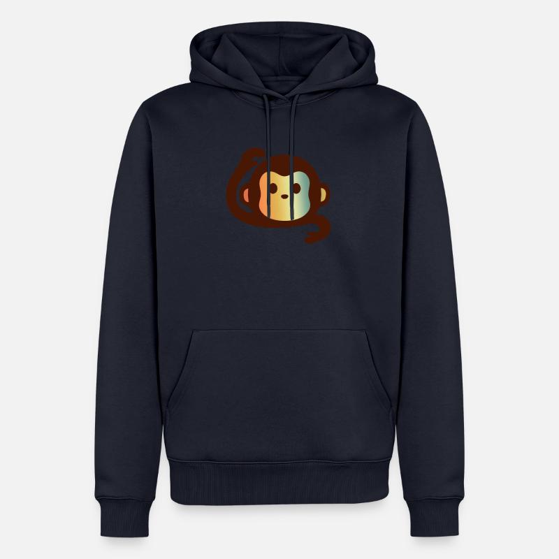 MONKEY MONKEY MONKEY MONKEY - Men’s Premium Organic Hoodie - navy