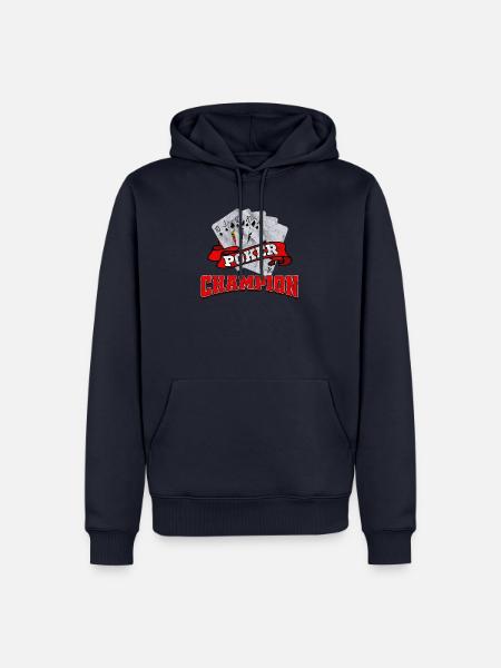 Poker CHAMPION - Männer Premium Bio Hoodie - Navy