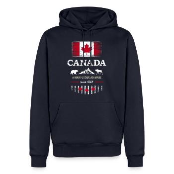 Canada Canada America maple leaf flag flag - Men’s Premium Organic Hoodie - navy - Front - Nico (187cm)