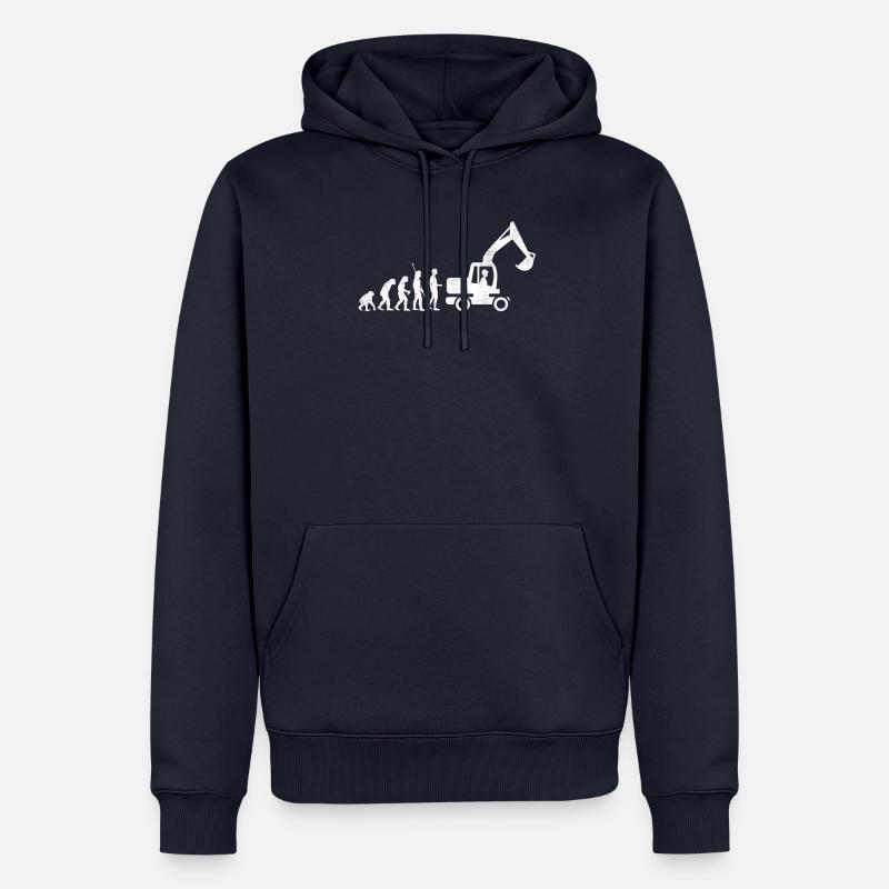 Evolution Bagger Baggerfahrer - Männer Premium Bio Hoodie - Navy
