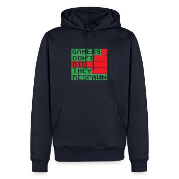 Gamer Geschenk Teenager Jungen Mädchen - Männer Premium Bio Hoodie - Navy - Vorne - Nico (187cm)