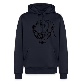 tosainuken01 - Sweat à capuche Premium bio Homme - bleu marine - Devant - Nico (187cm)