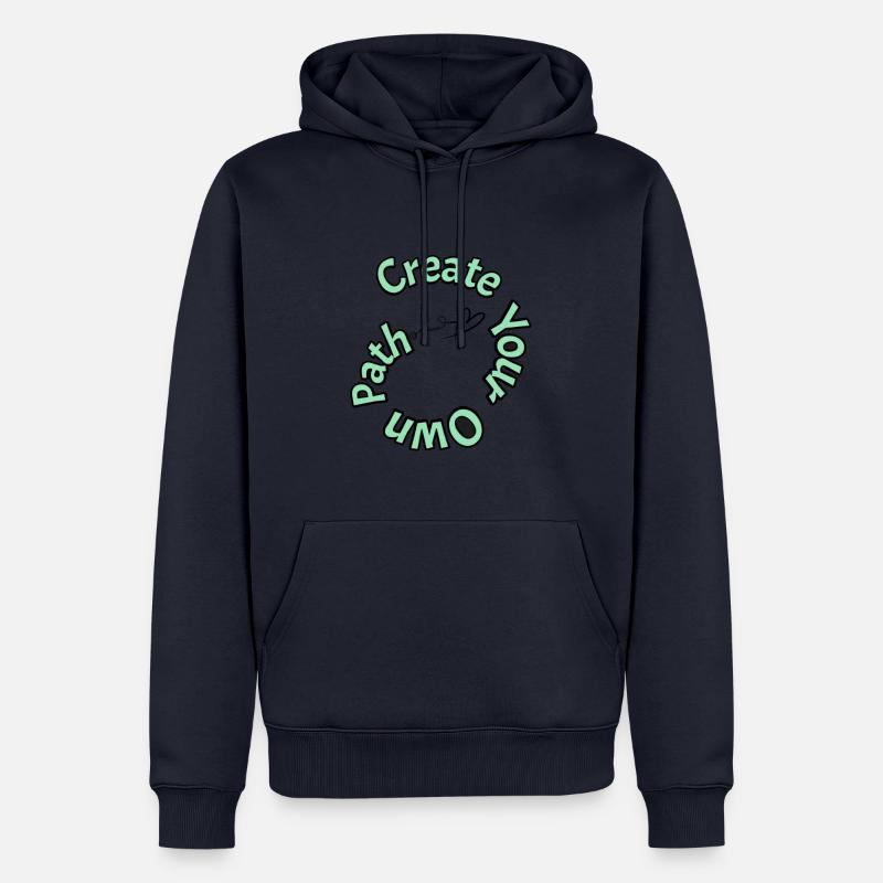 Create your own path - Männer Premium Bio Hoodie - Navy