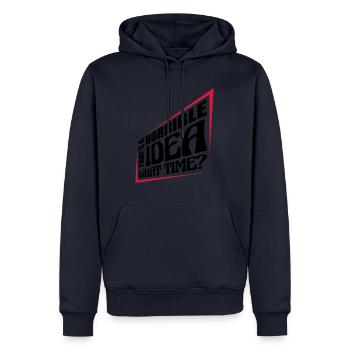 C’est une idée horrible - Sweat à capuche Premium bio Homme - bleu marine - Devant - Nico (187cm)